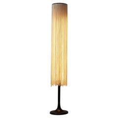 Gino Sarfatti for Arteluce Floor Lamp in Enamelled Brass and Rayon