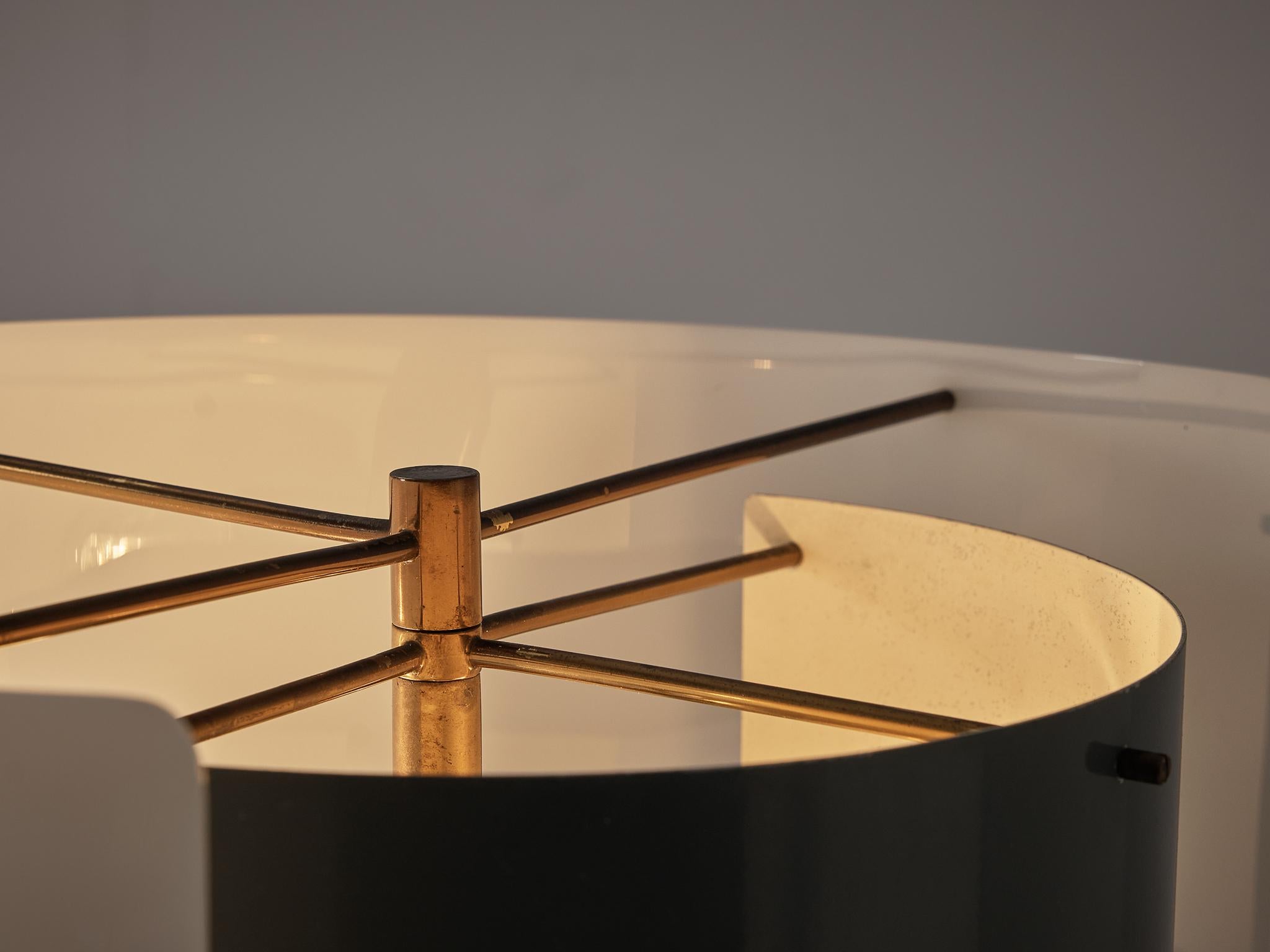 Gino Sarfatti for Arteluce Floor Lamp Model '1056' in Brass and Aluminum 1