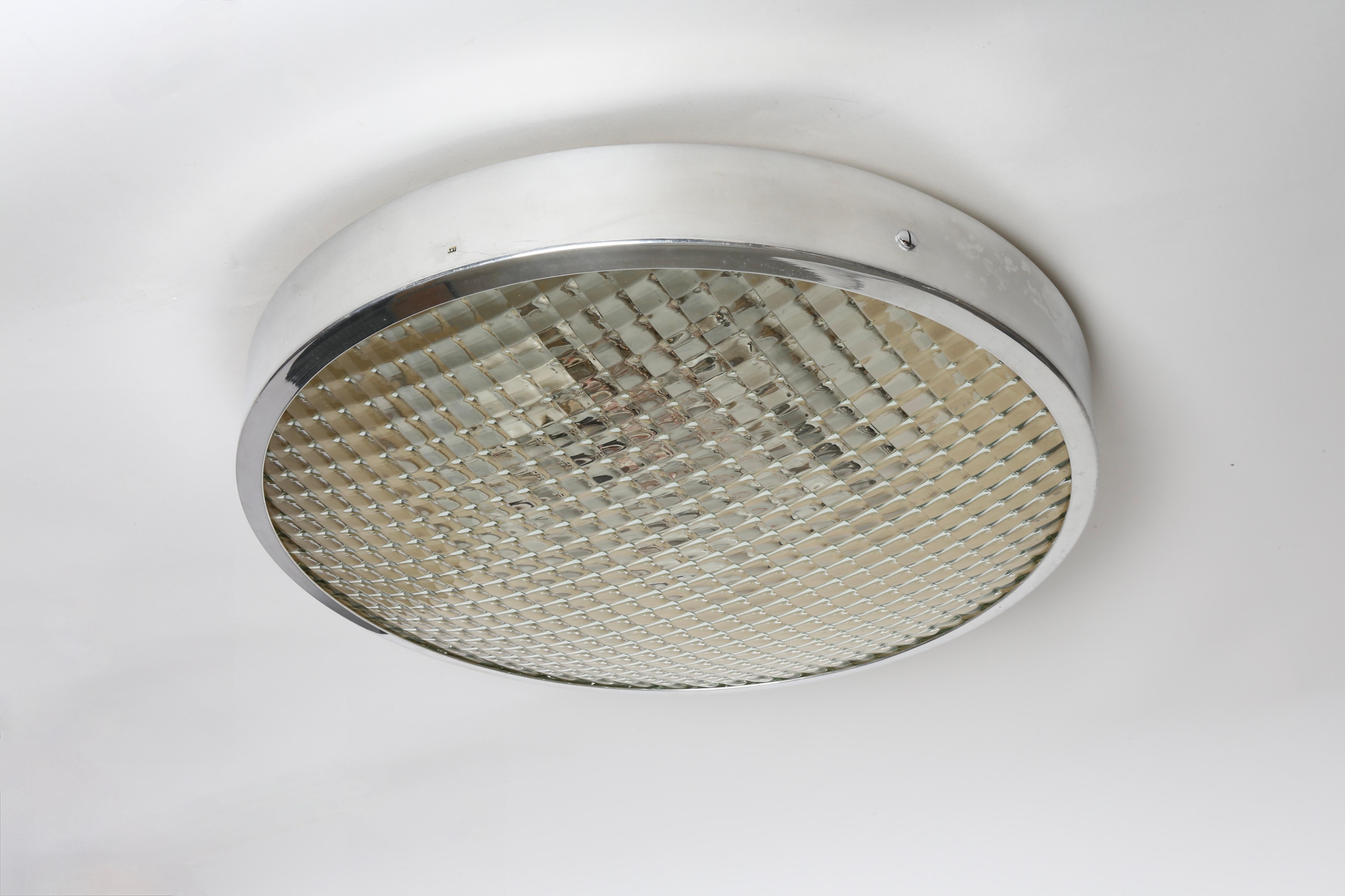 Gino Sarfatti for Arteluce flush mount light 3001/50 circa 1960s For Sale 2