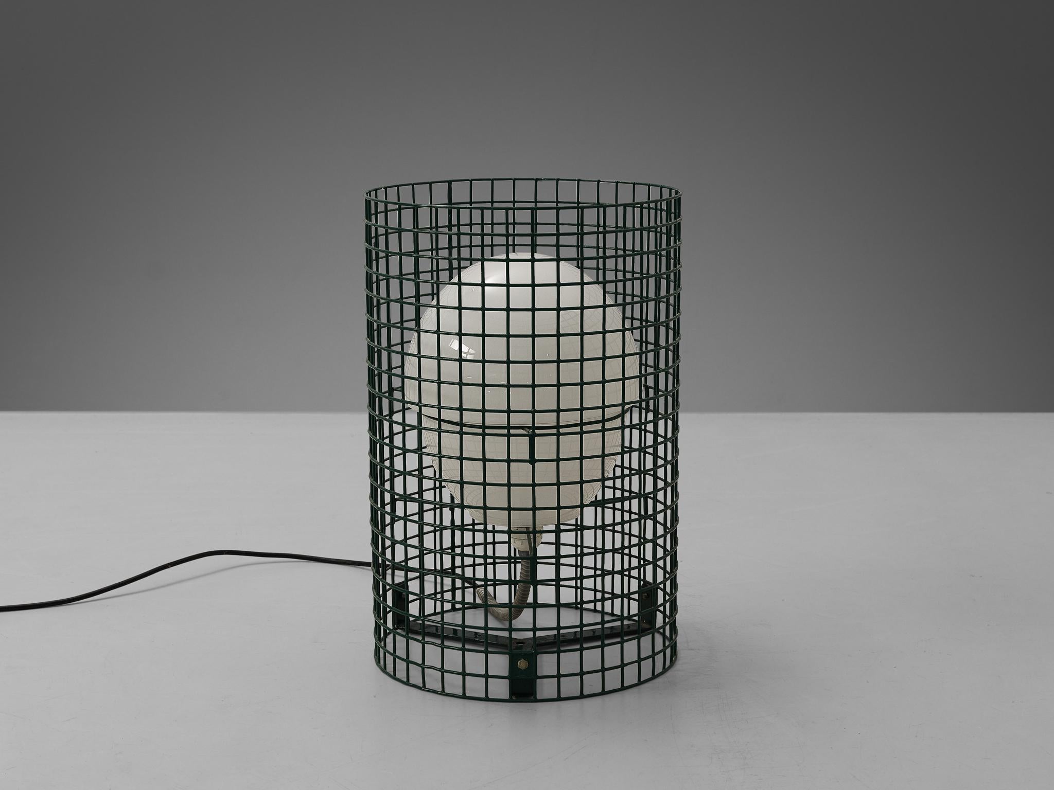 Lampe de bureau Gino Sarfatti pour Arteluce en métal laqué vert en vente 2