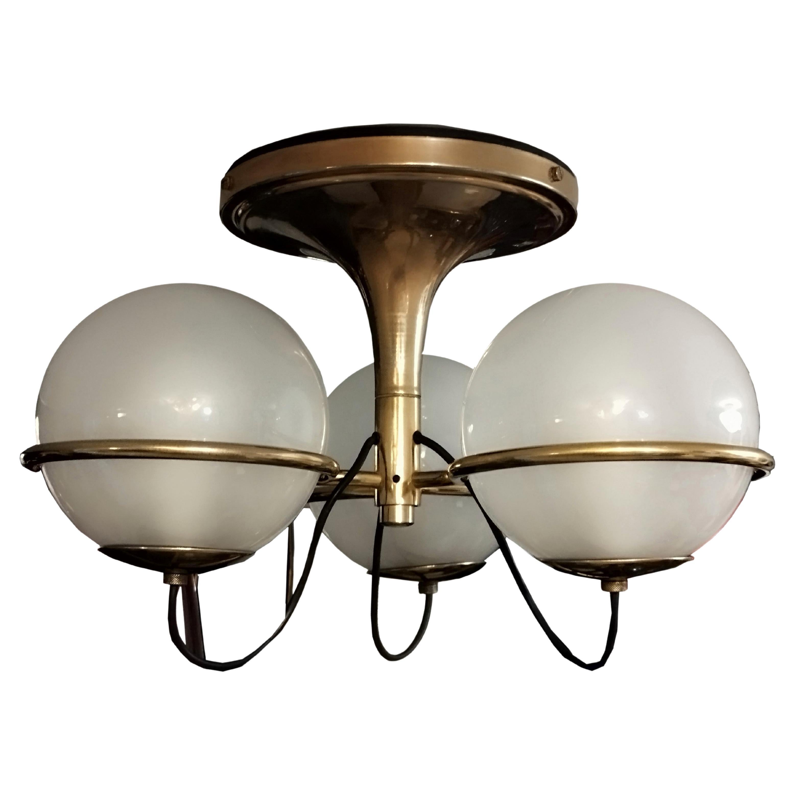 Gino Sarfatti for Arteluce Mod.2042/3 Ceiling Lamp, Italy 1960s For Sale