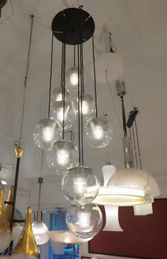 Gino Sarfatti for Arteluce Model 2095/9 Ceiling Lamp , Italy, 1958