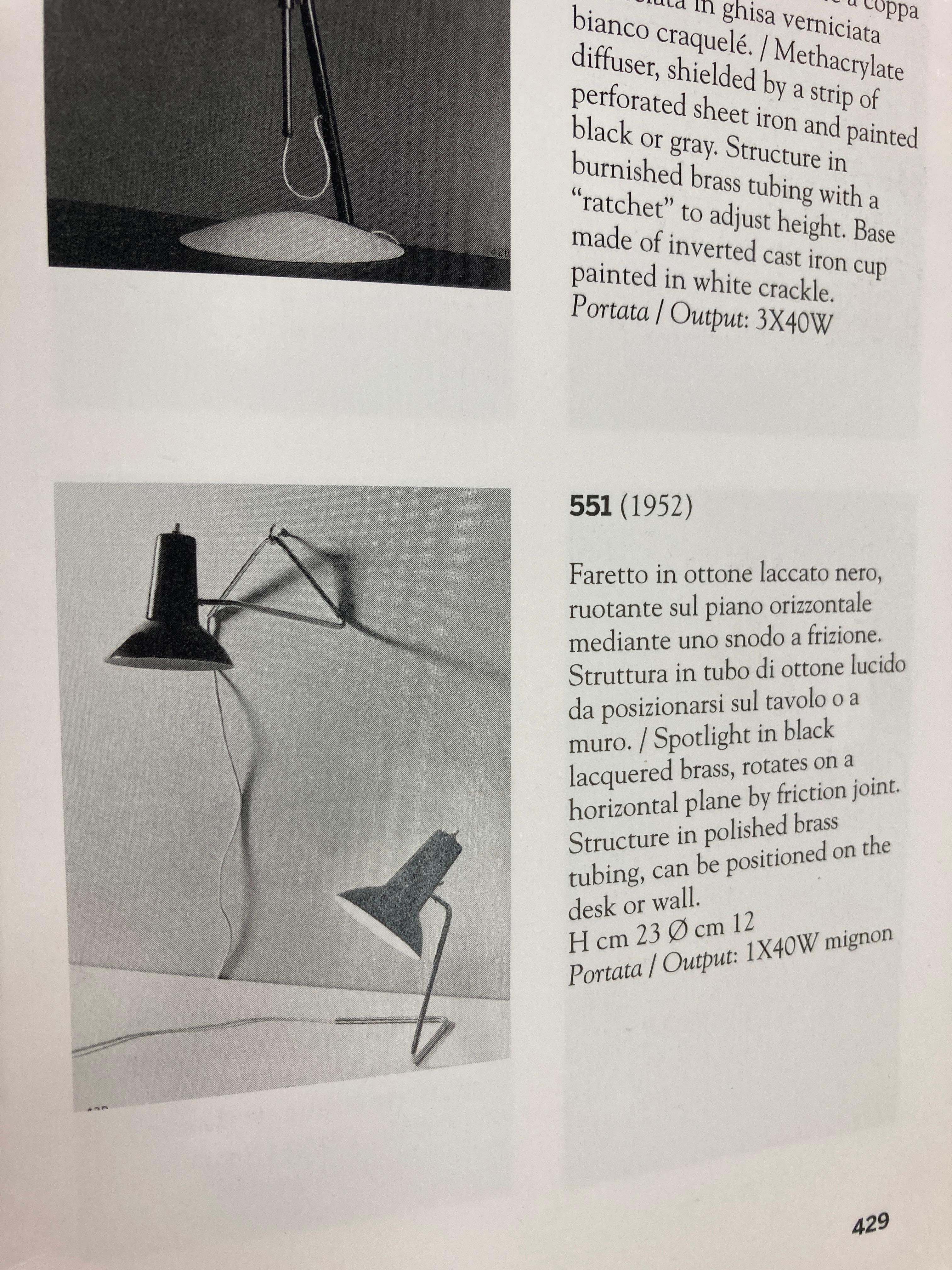 Gino Sarfatti für Arteluce, Leuchte Modell 551, entworfen 1952 im Angebot 3