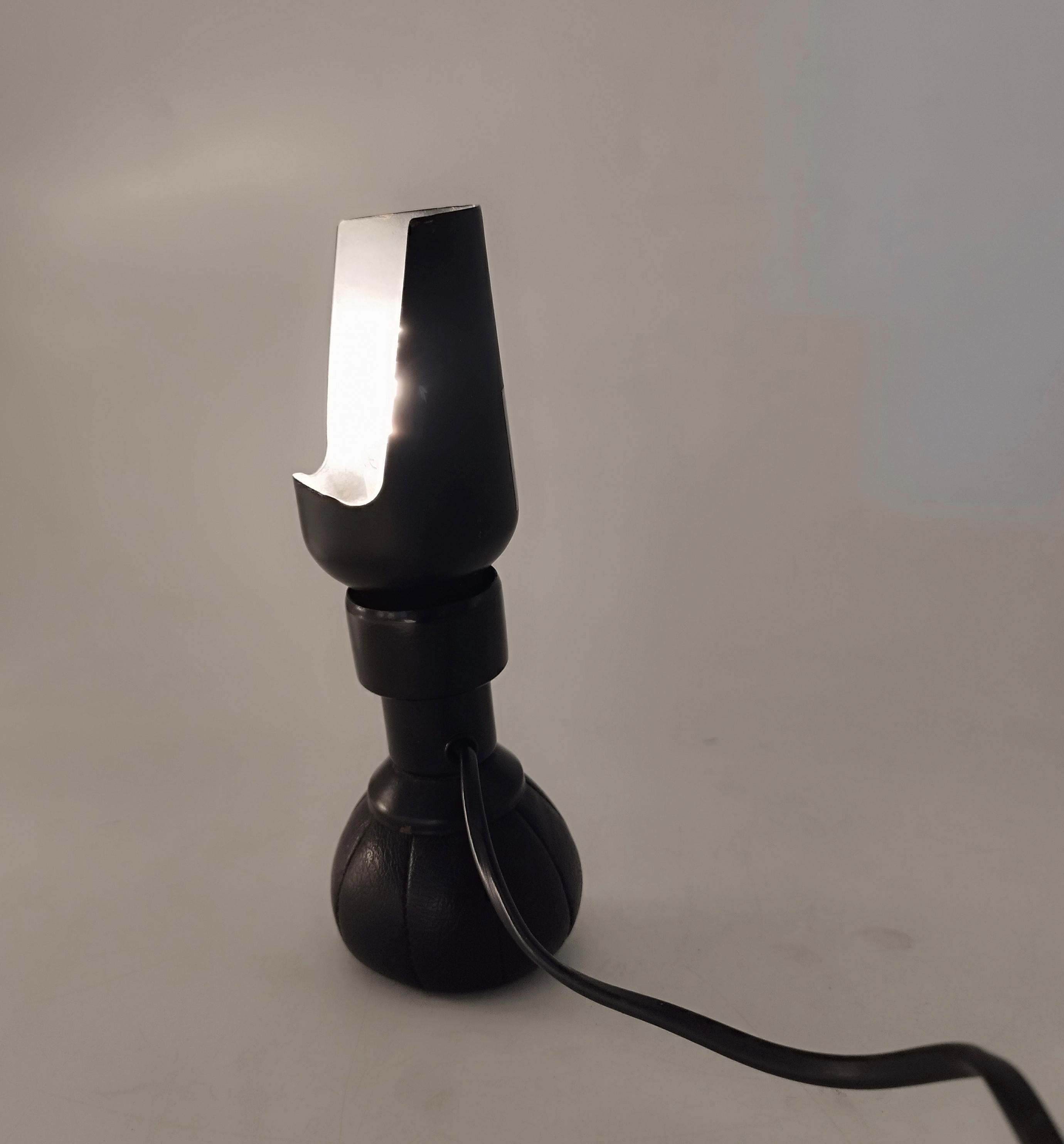 Aluminum Gino Sarfatti for Arteluce Model P600 Black Table Lamp, Italy, 1960s For Sale