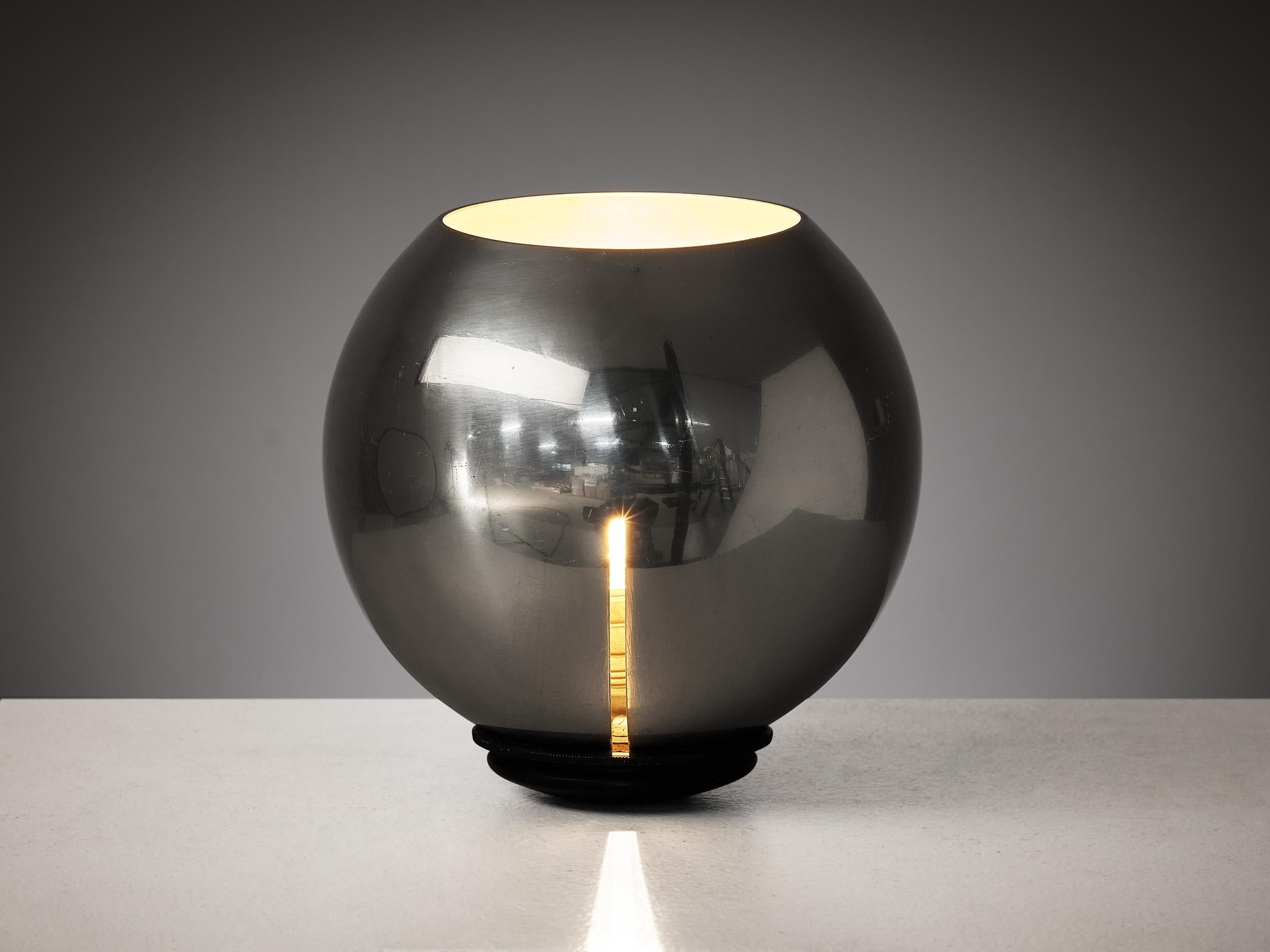 Italian Gino Sarfatti for Arteluce Pair of Lamps in Aluminum For Sale