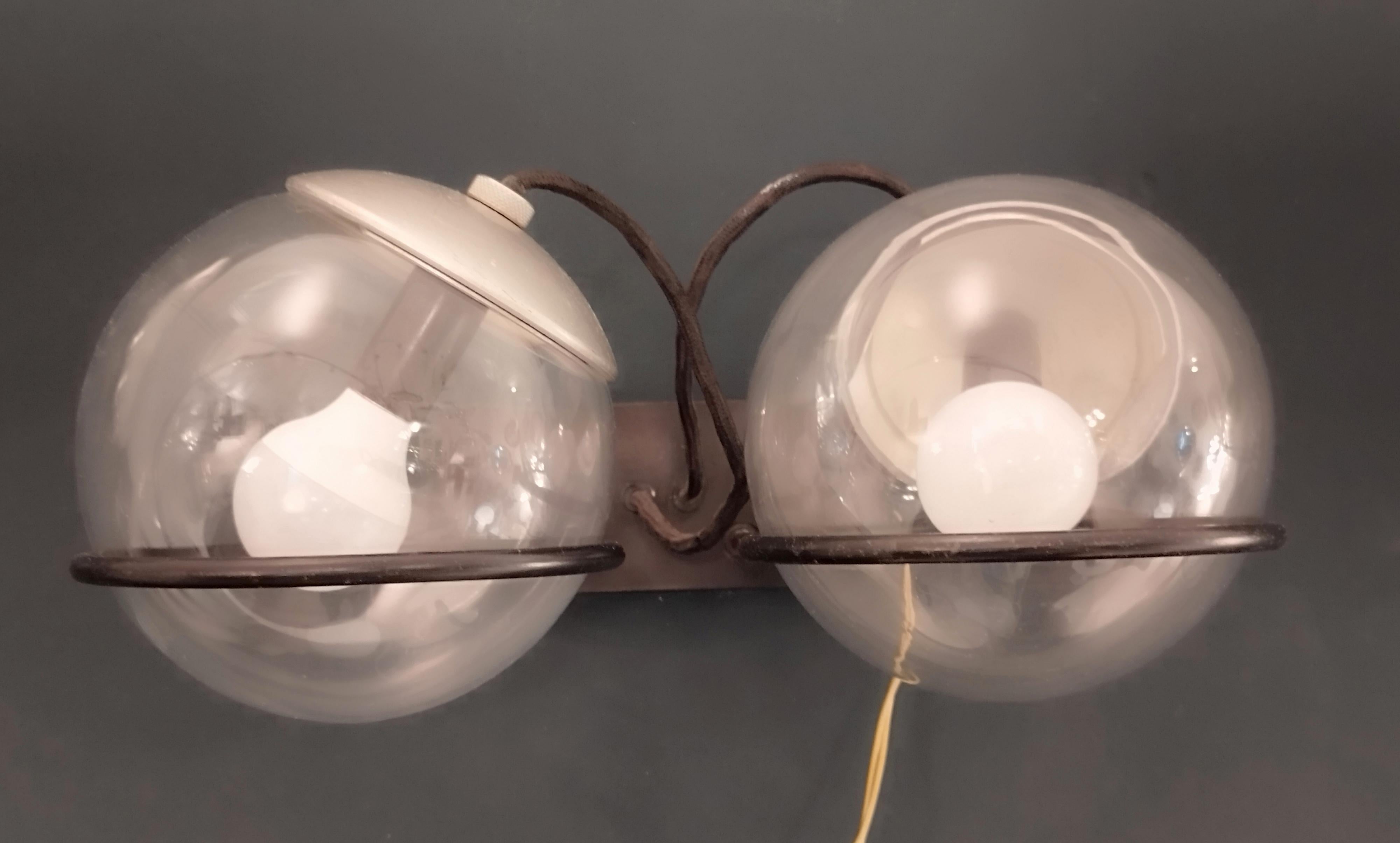 Mid-Century Modern Gino Sarfatti for Arteluce Pair of Model 238/2 Wall Lamp, Italy 1960s For Sale