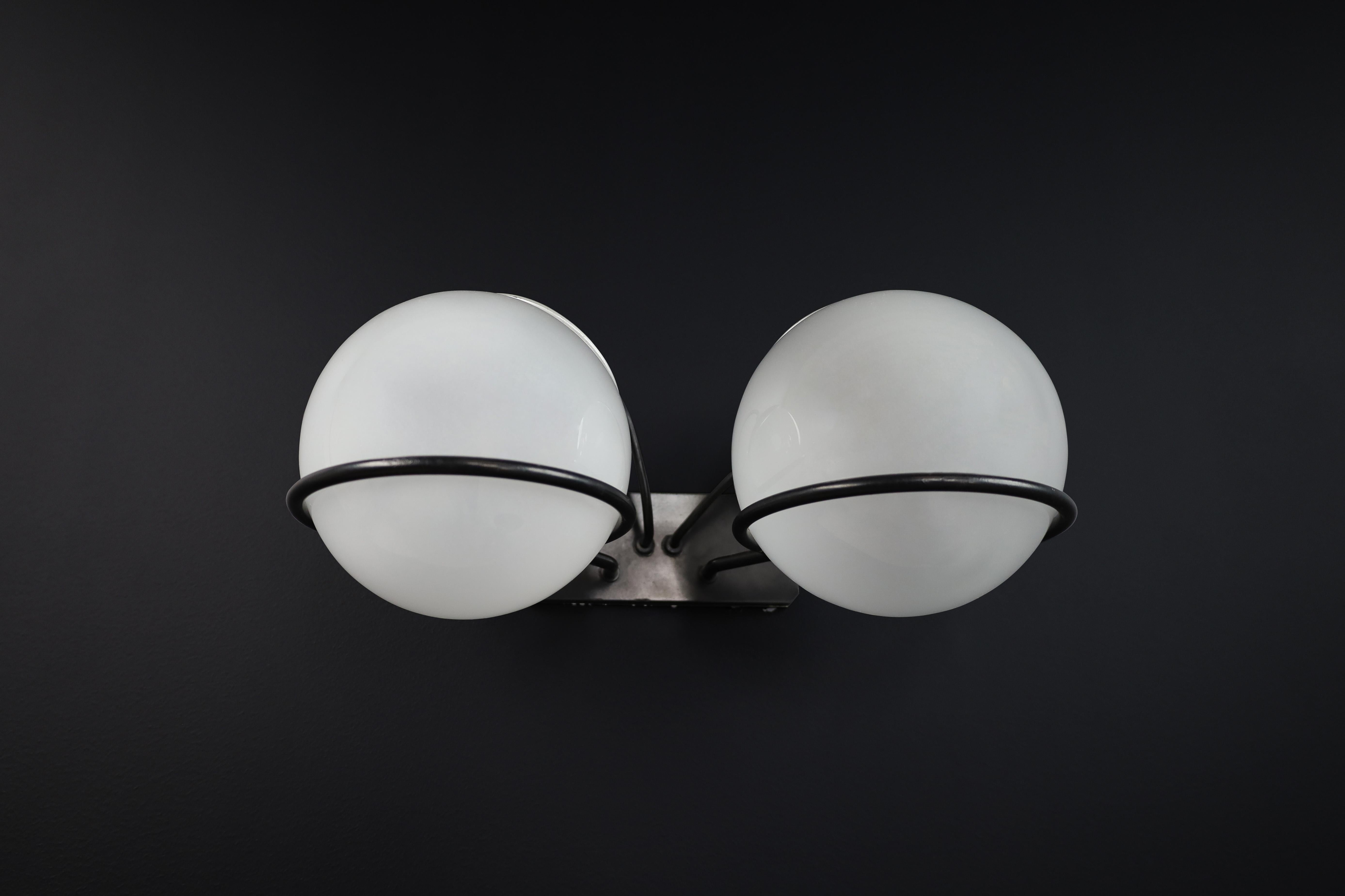 Metallo Gino Sarfatti for Arteluce Coppia di due lampade di metà secolo Modello 237/2 1959 in vendita