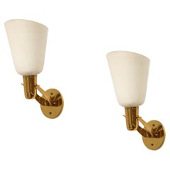 Gino Sarfatti for Arteluce Rare Large Pair of Sconces Model 121, Italy, 1940s