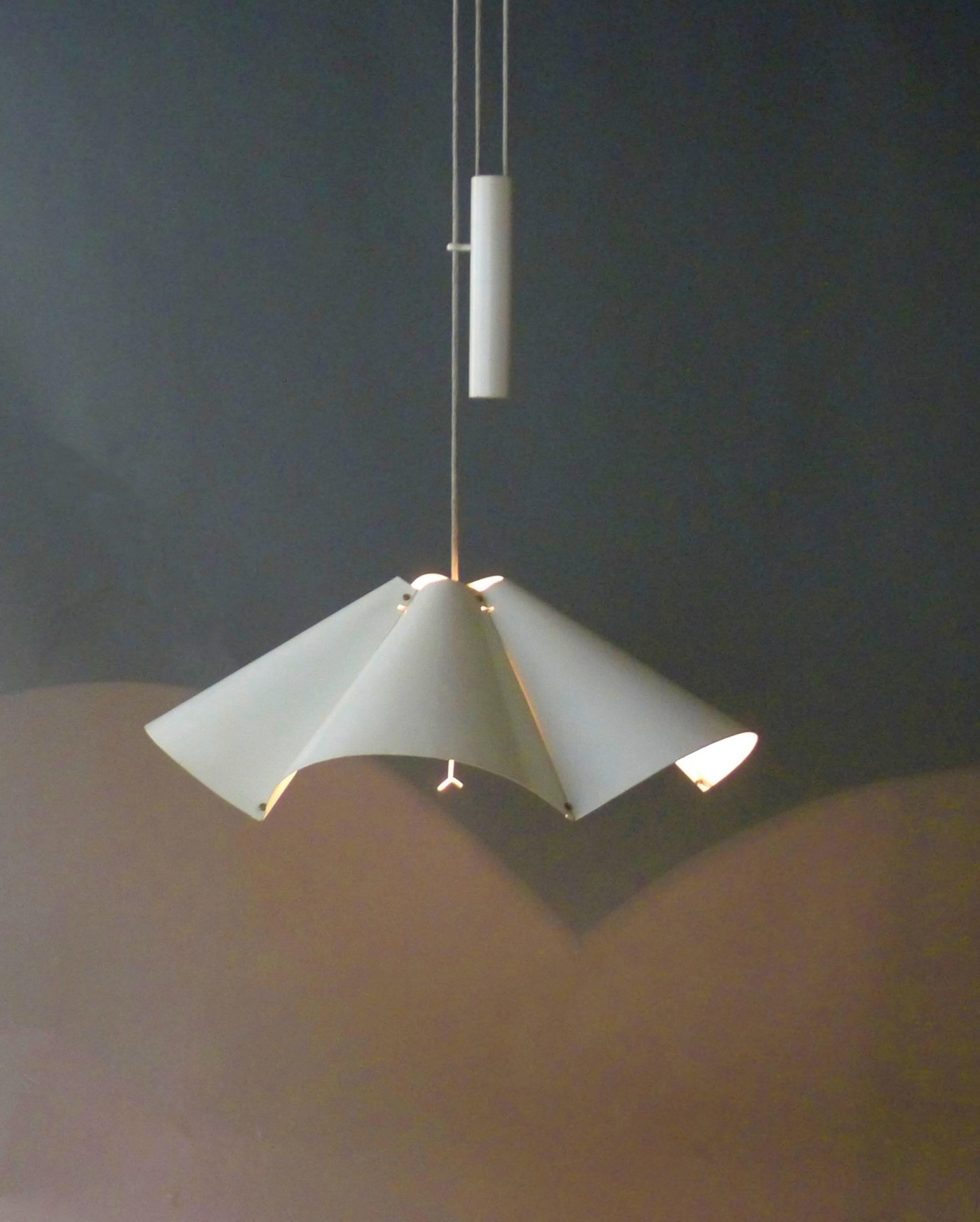 Mid-20th Century Gino Sarfatti for Arteluce, Rise and Fall Pendant Light, Model 2134, 1950s For Sale