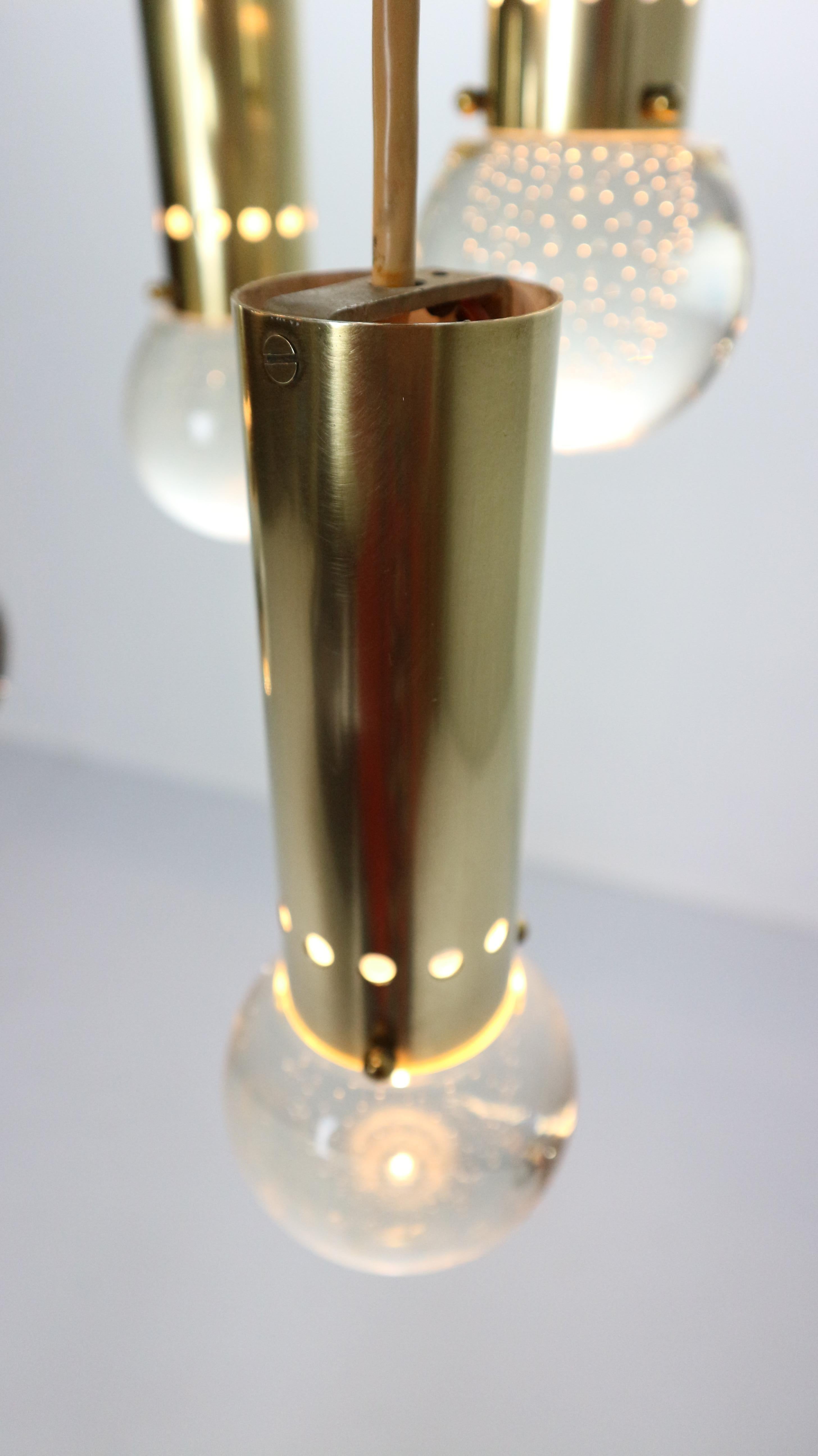 Gino Sarfatti SP/ 16 For Arteluce Unique Brass Bubble Pendant Lamp, 1950, Italy For Sale 6