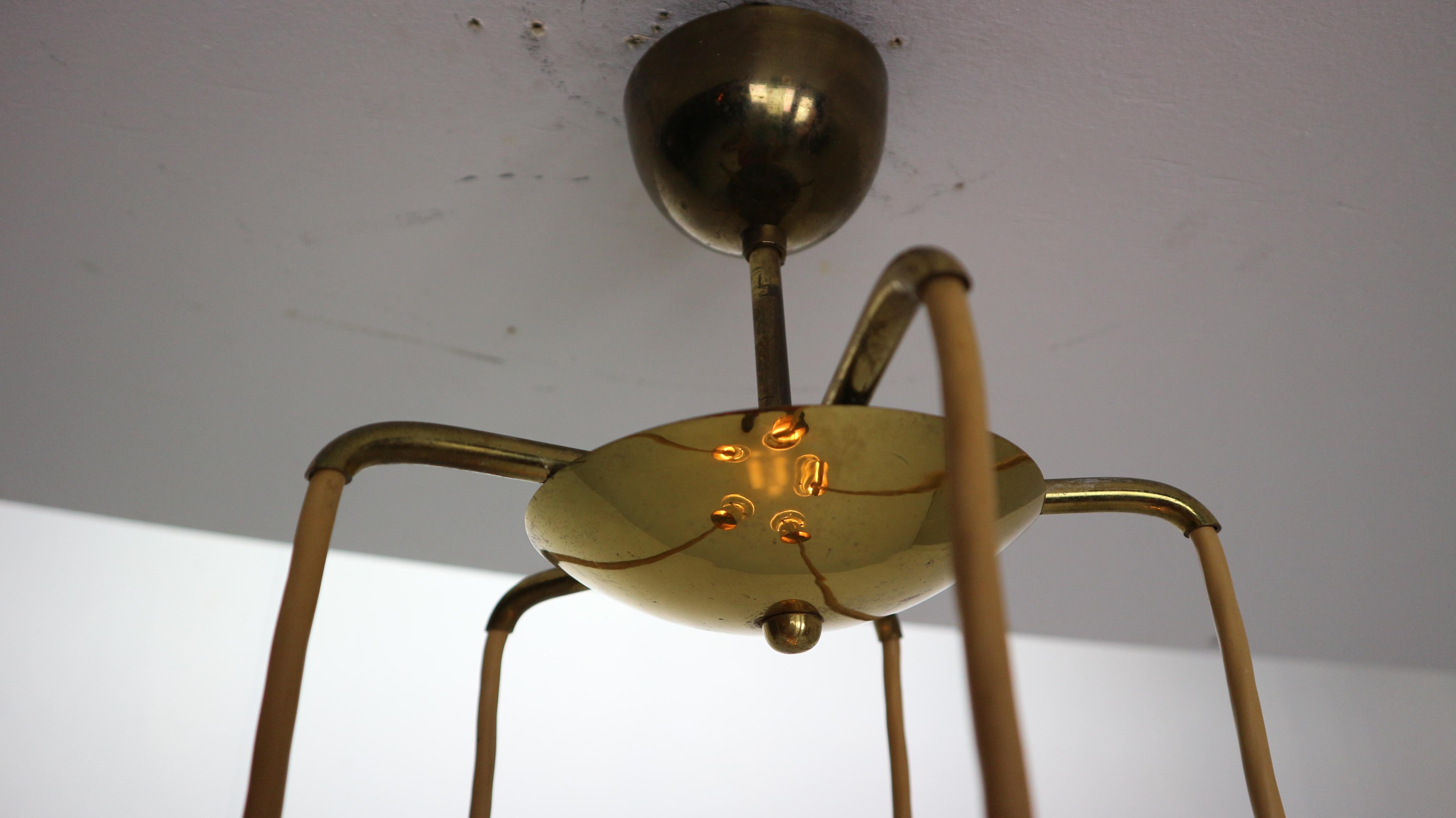 Gino Sarfatti for Arteluce SP/ 16 Lampada a sospensione a bolla d'ottone, 1950, Italia in vendita 12