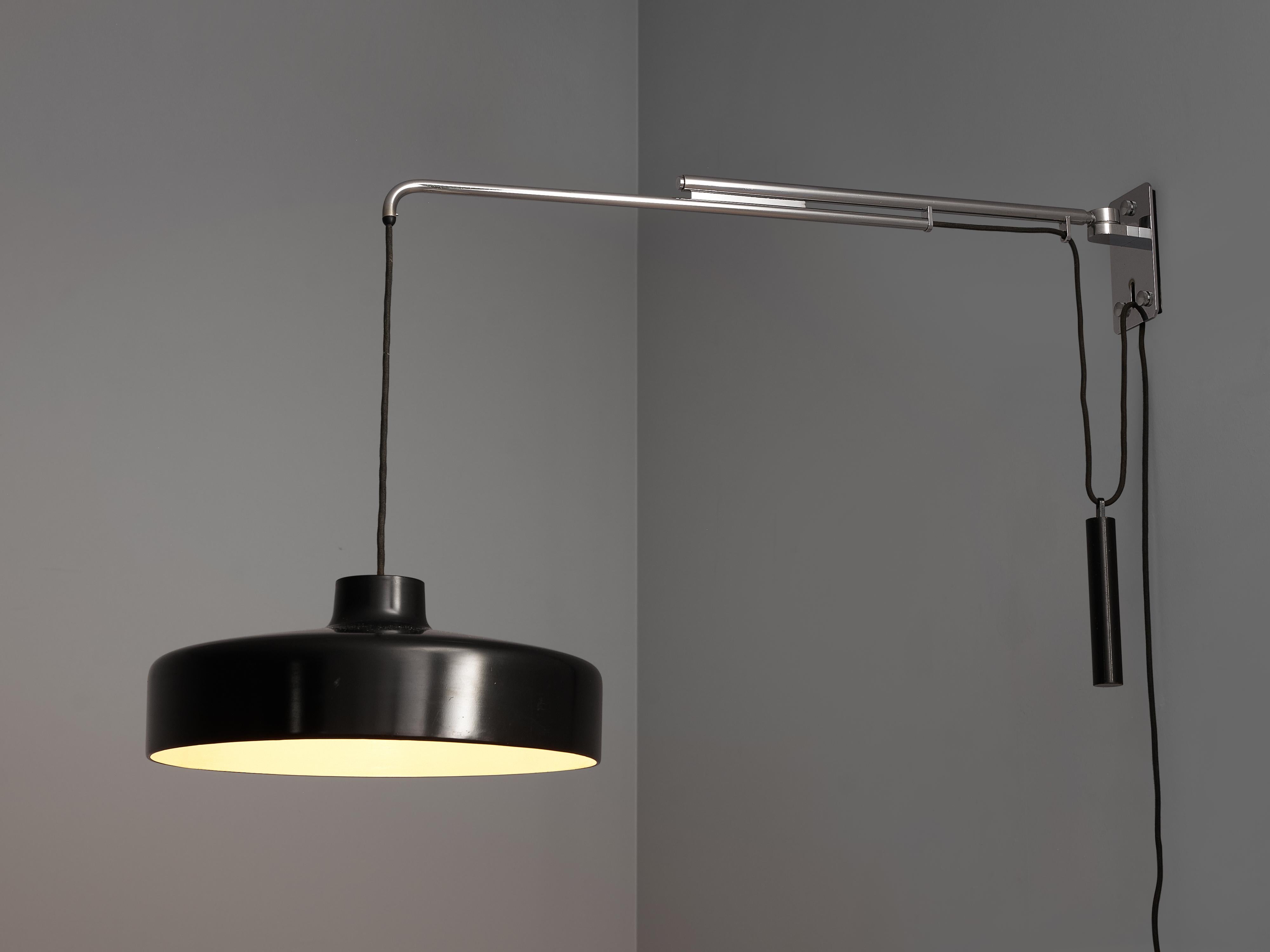 Aluminum Gino Sarfatti for Arteluce Wall-Mounted Pendant Lamp Model 194/N