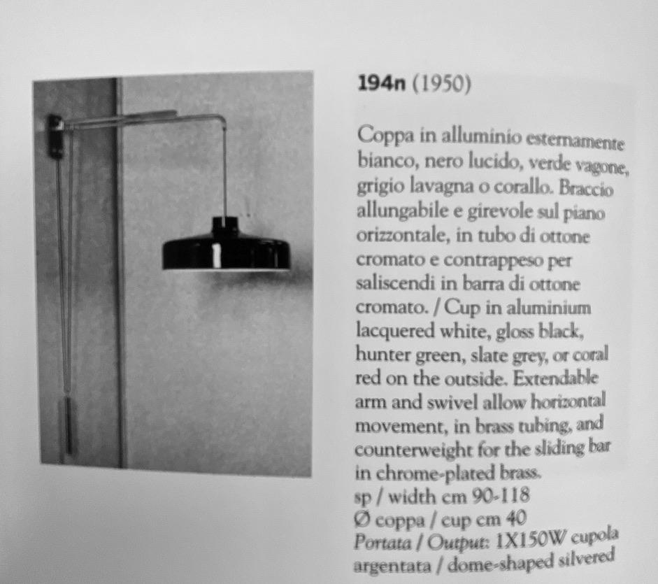 Gino Sarfatti pour Arteluce Appliques noires Lampes suspendues (2x) Modèle 194n, 1950 Bon état - En vente à Vienna, AT