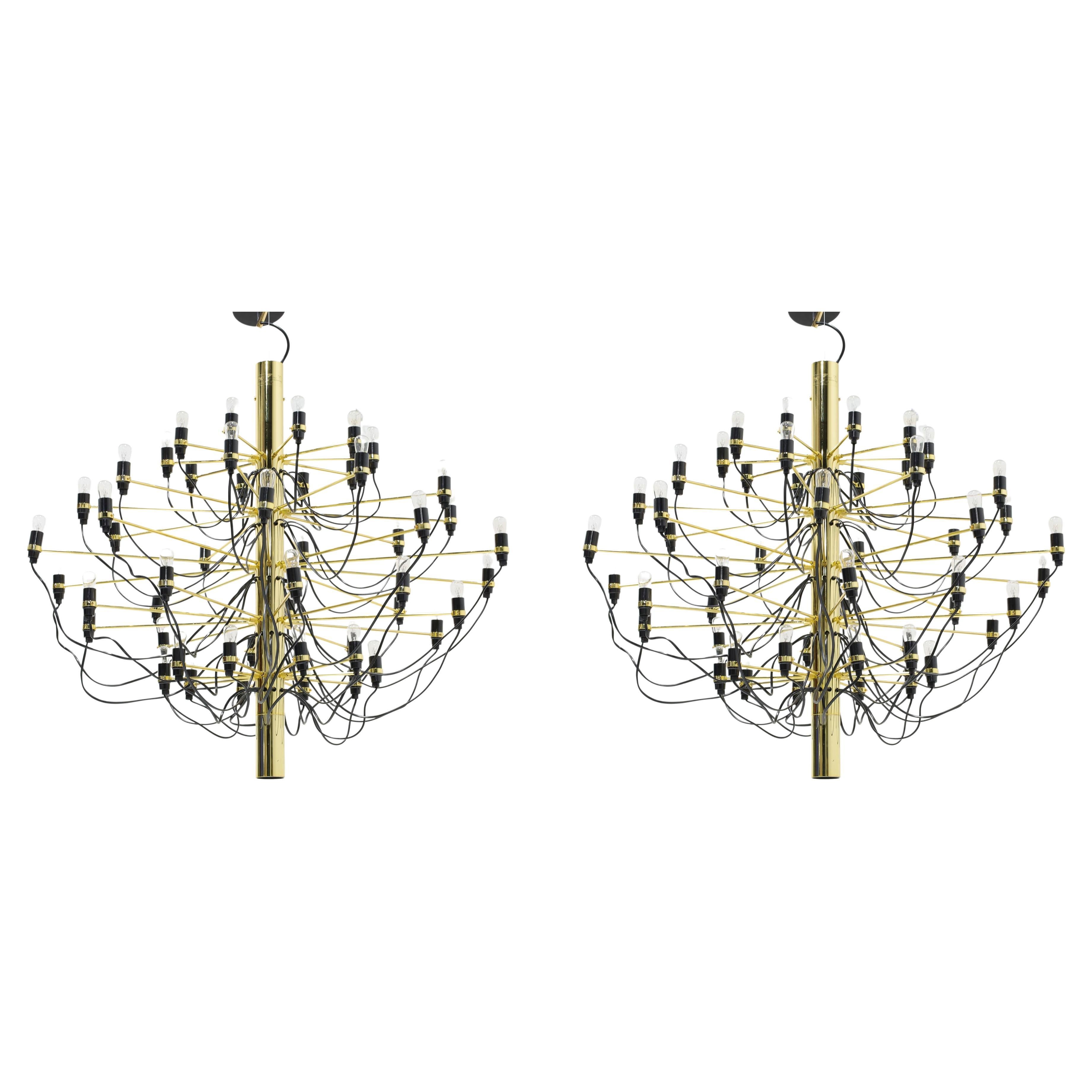 Gino Sarfatti for Flos 2097/50 Chandelier, Pair Available For Sale