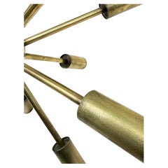 Gino Sarfatti for Lightolier Astral Atomic Sputnik Brass Ceiling Fixture, 1950s