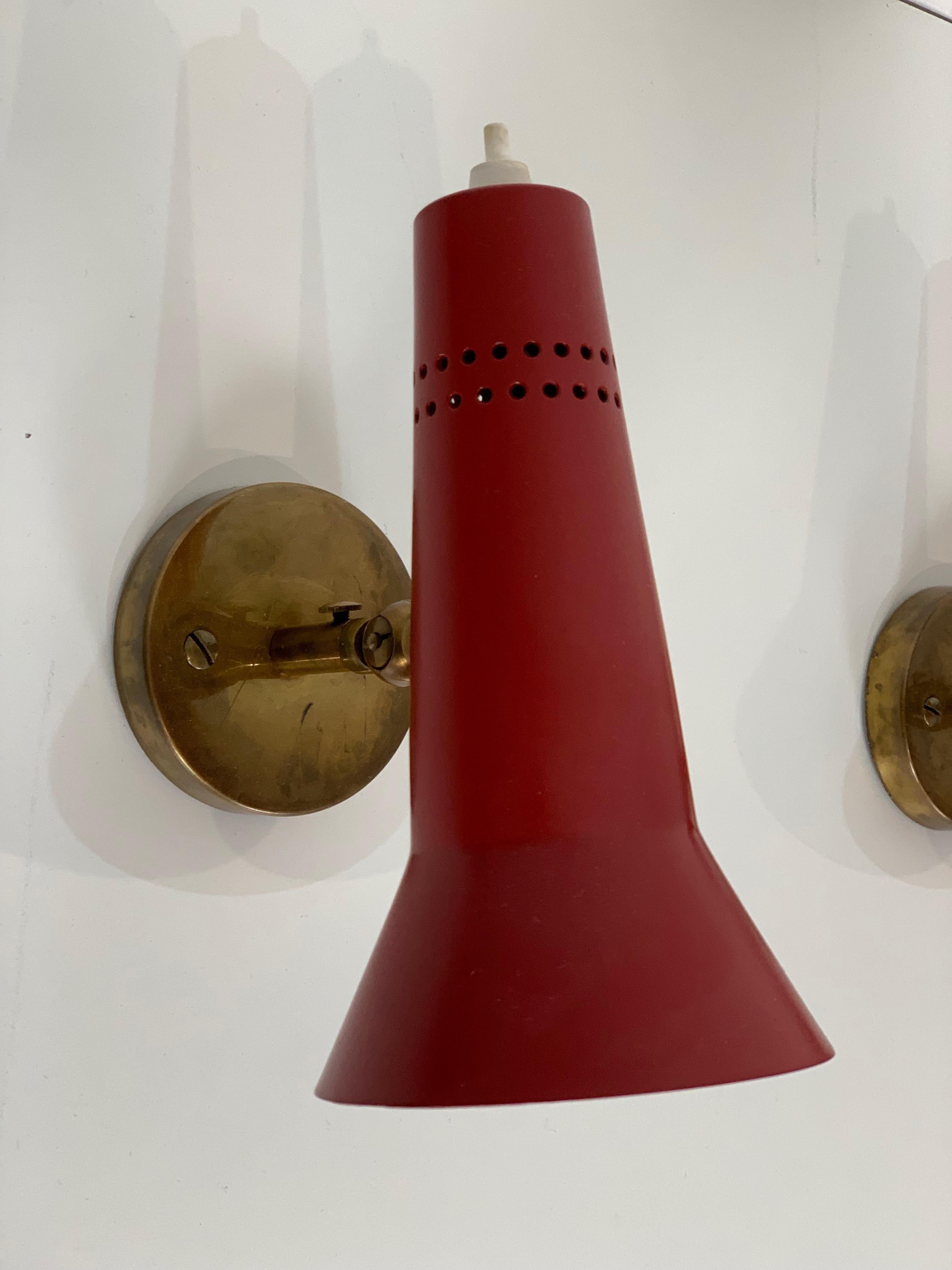 Italian Gino Sarfatti Four Sconces Per Arteluce, 1955 For Sale