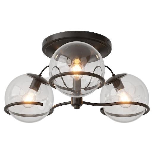 Gino Sarfatti Lampe Modell 2042/3 Schwarz Transparente Halterung für Astep