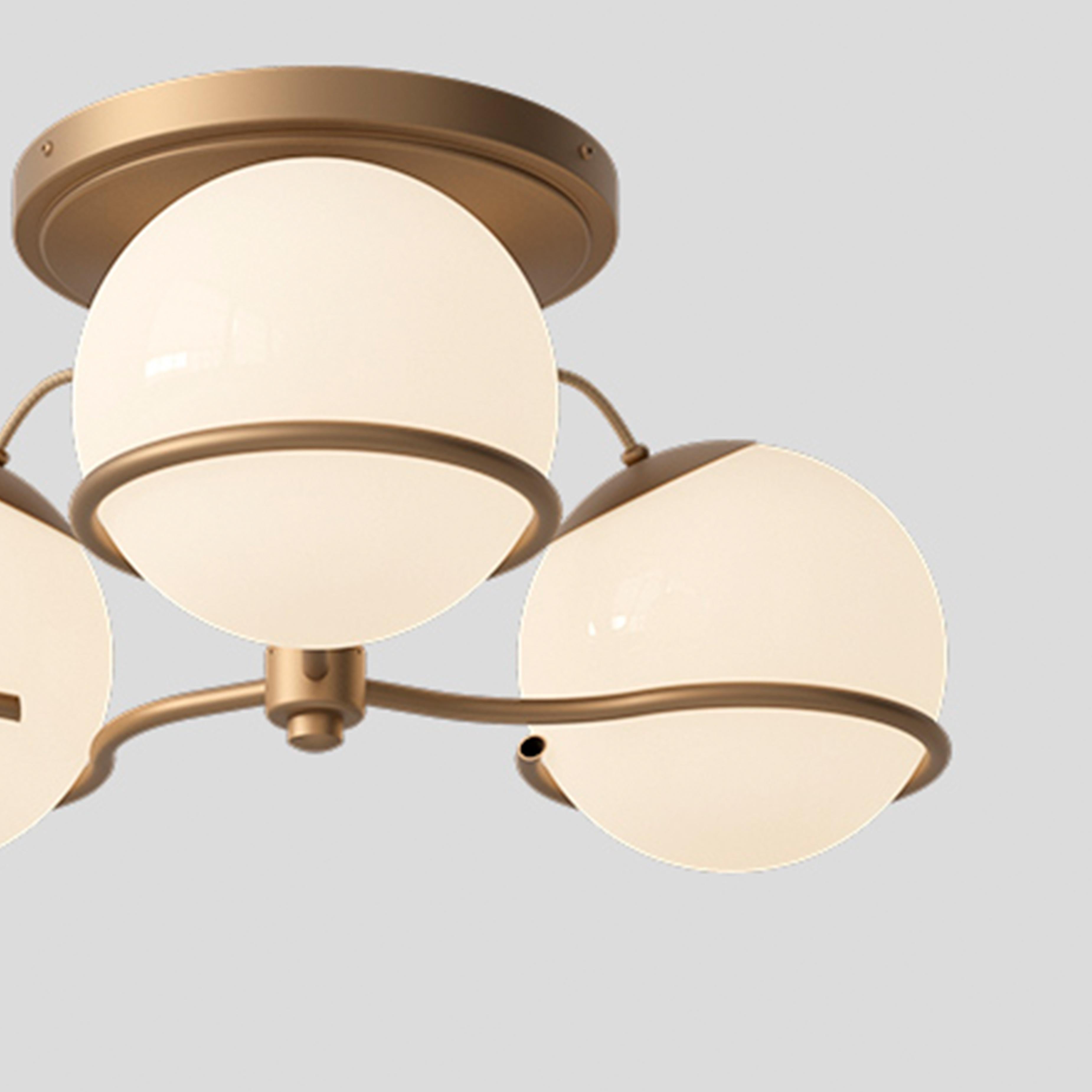 Mid-Century Modern Gino Sarfatti Lamp Model 2042/3 Champagne Mount for Astep For Sale