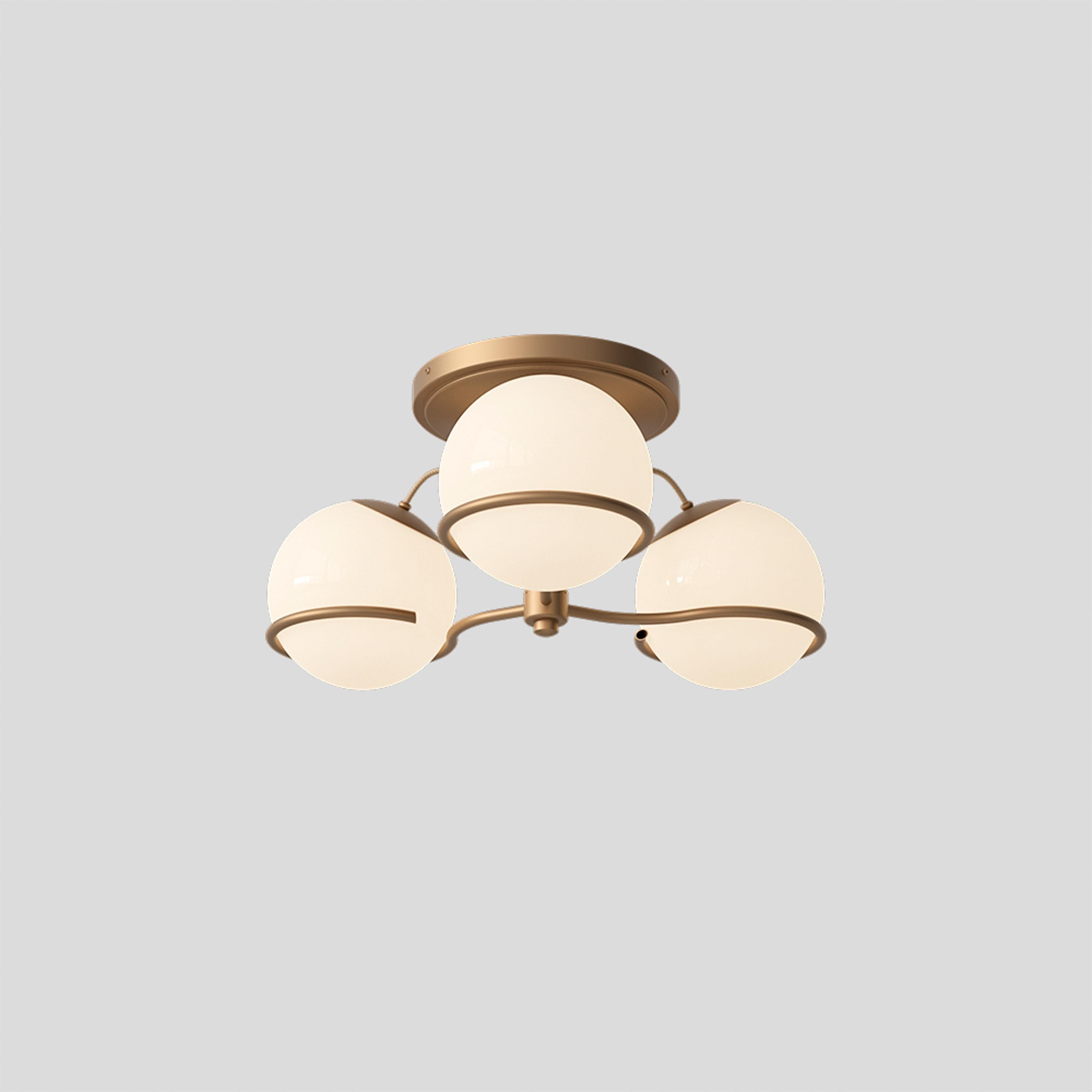 Gino Sarfatti Lamp Model 2042/3 Champagne Mount for Astep In New Condition For Sale In Barcelona, Barcelona