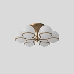 Gino Sarfatti Ceiling Lamp Model 2042/6, Opaline Glass, Astep, Italy