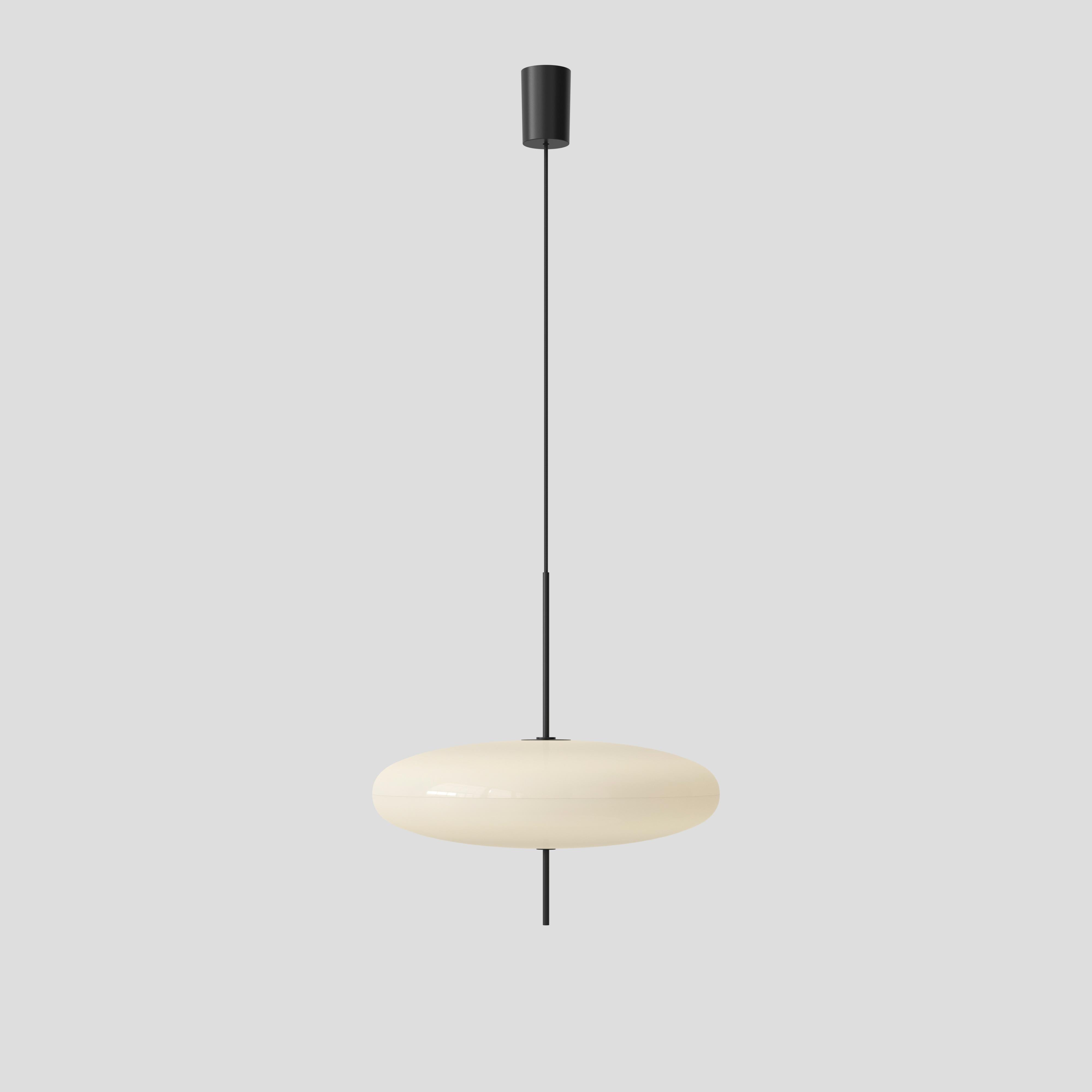 Gino Sarfatti Lamp Model 2065 White Diffuser, Black Hardware, Black Cable 1