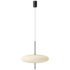 Gino Sarfatti Lamp Model 2065 White Diffuser, Black Hardware