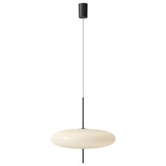 Lampada Gino Sarfatti Modello 2065 Diffusore bianco, Hardware nero