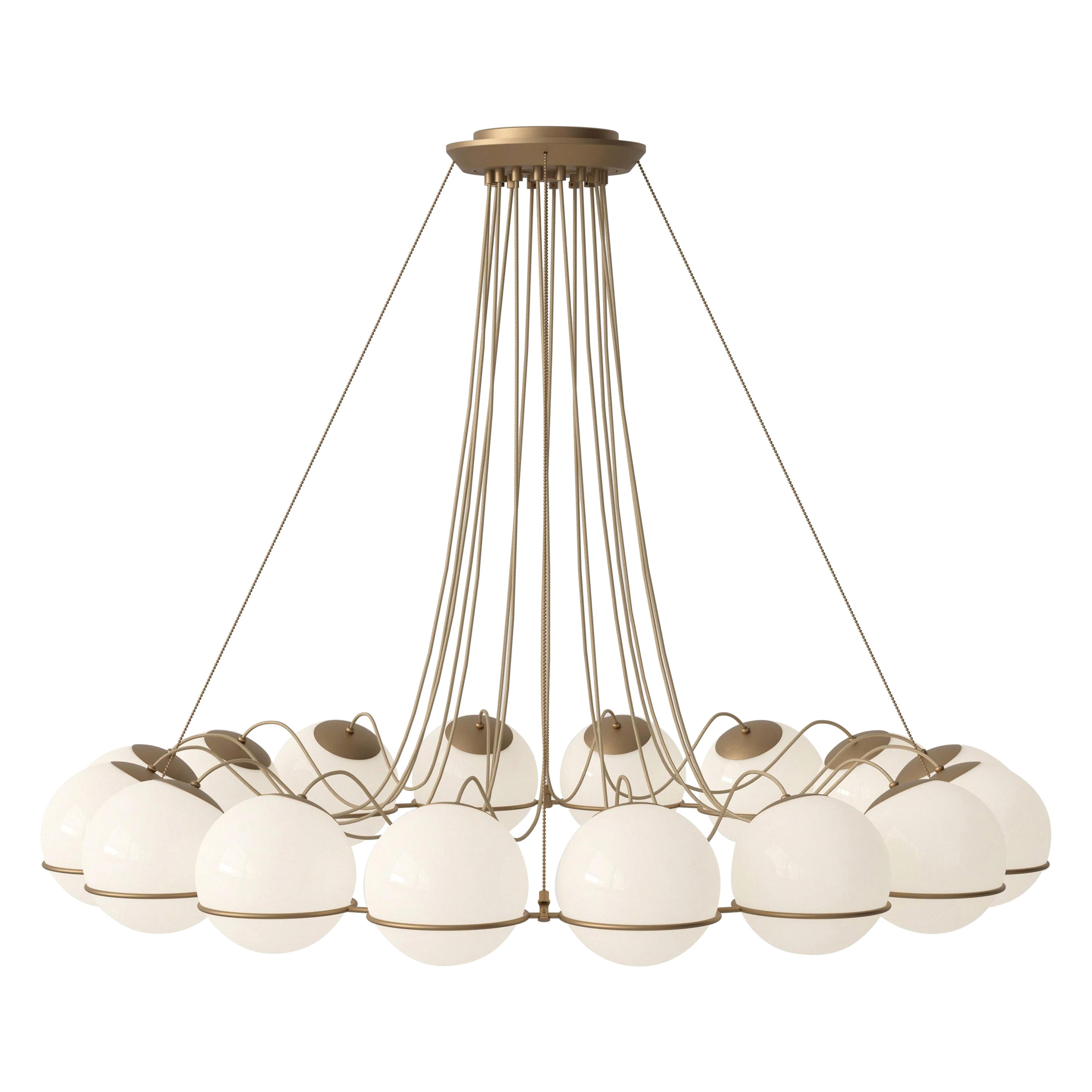 Lampe Gino Sarfatti Modèle 2109/16/20 Structure champagne