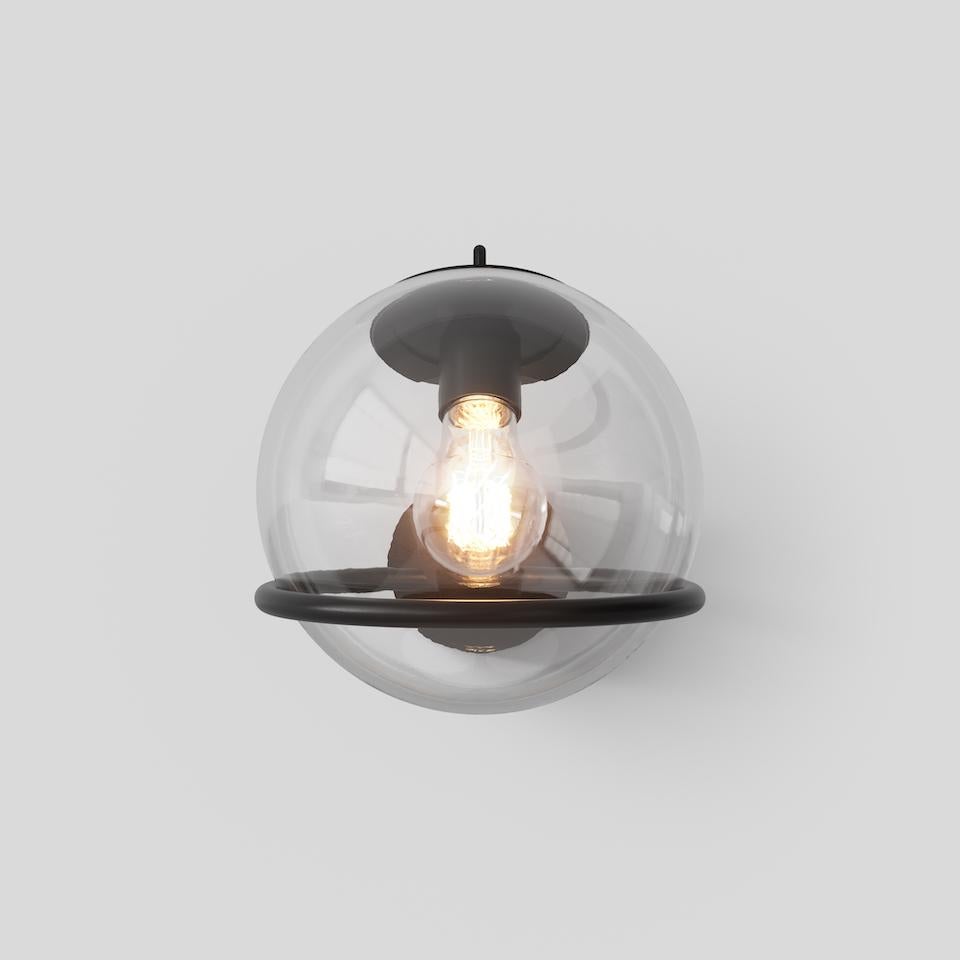 Mid-Century Modern Gino Sarfatti Lamp Model 238/1 Black Transparent Mount For Sale