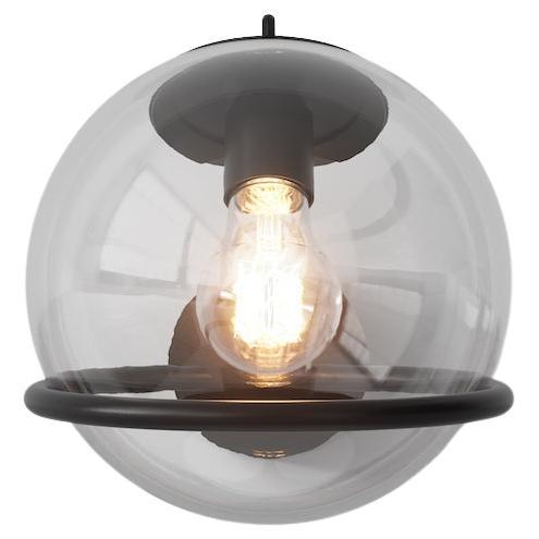 Gino Sarfatti Lamp Model 238/1 Black Transparent Mount For Sale