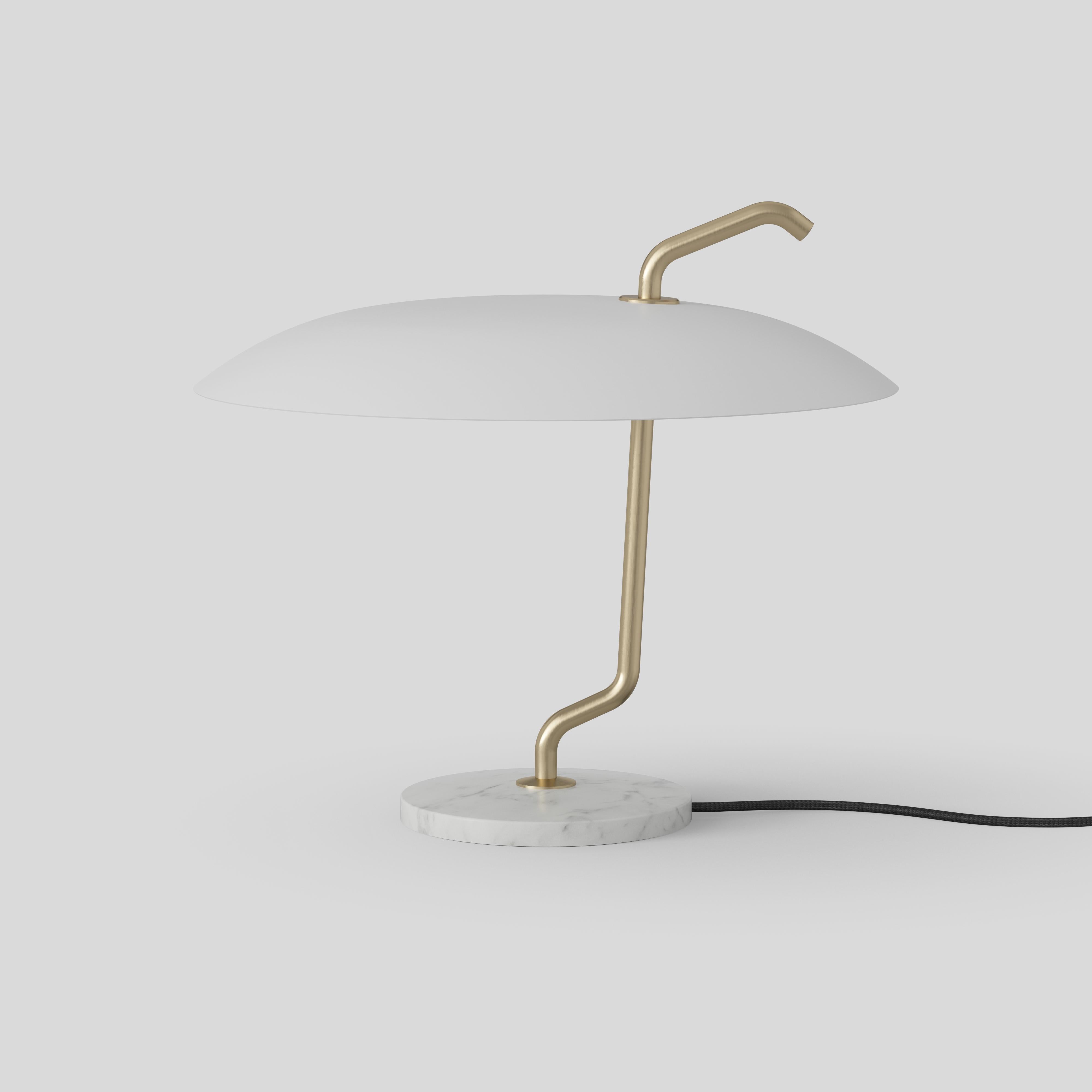 Contemporary Gino Sarfatti Lamp Model 537 Brass Structure, Black Reflector by Astep