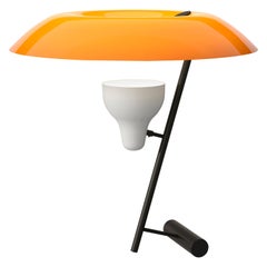Lampe Gino Sarfatti Modèle 548 en laiton bruni avec embout orange pour Astep