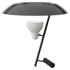 Lampe Gino Sarfatti modèle 548 en laiton bruni foncé avec embout gris pour Astep