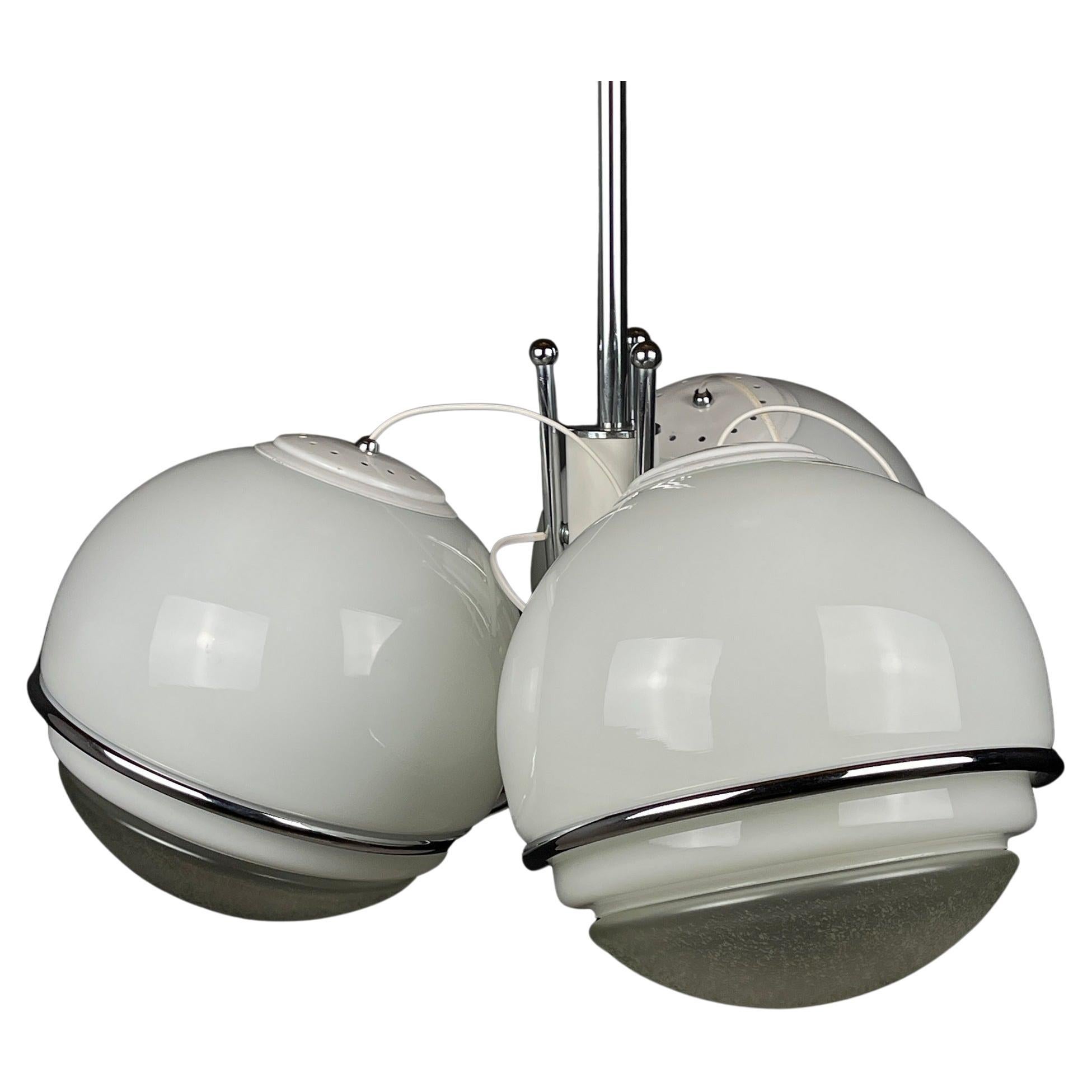 Gino Sarfatti large globe chandelier Italy 1960s  For Sale