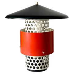 Gino Sarfatti Lightolier Lytescape Modernist Perforated Canopy Lamp 1950s