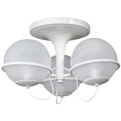 Gino Sarfatti Metal and Glass Chandelier 2042/3 for Arteluce