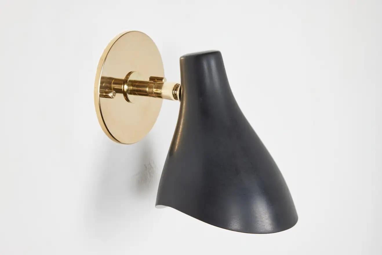 Gino Sarfatti Model #10 Sconce in Black for Arteluce For Sale 4