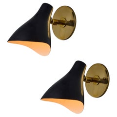 Gino Sarfatti Model #10 Sconce in nero per Arteluce