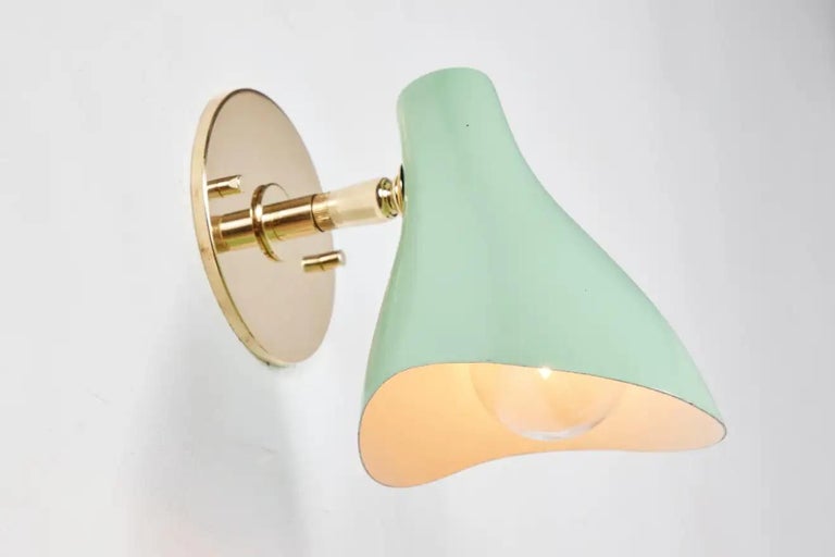 Gino Sarfatti Model #10 Sconce in Green for Arteluce For Sale 3