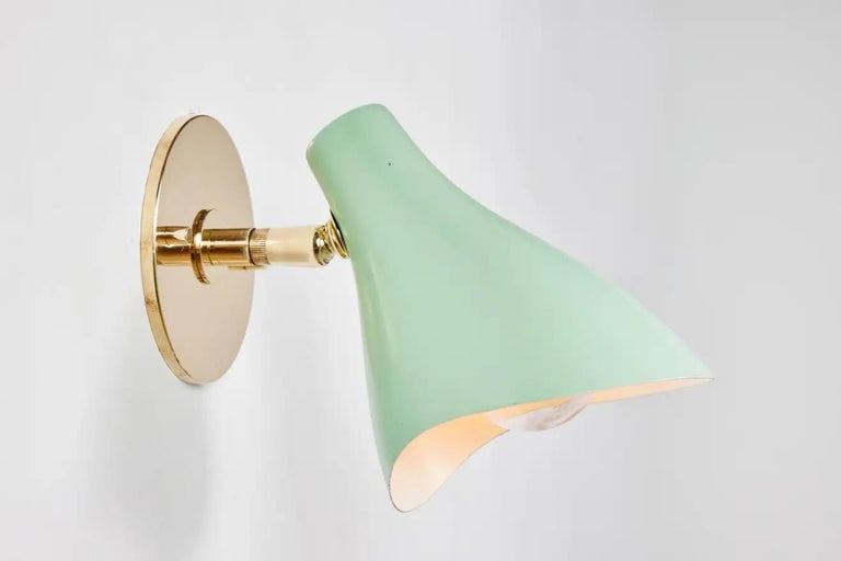 Gino Sarfatti Model #10 Sconce in Green for Arteluce For Sale 4
