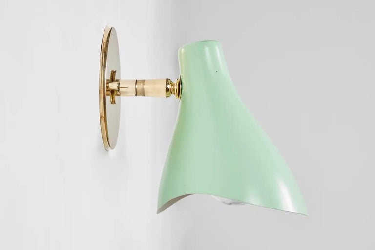Gino Sarfatti Model #10 Sconce in Green for Arteluce For Sale 8