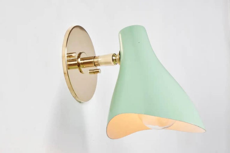 Gino Sarfatti Model #10 Sconce in Green for Arteluce For Sale 1
