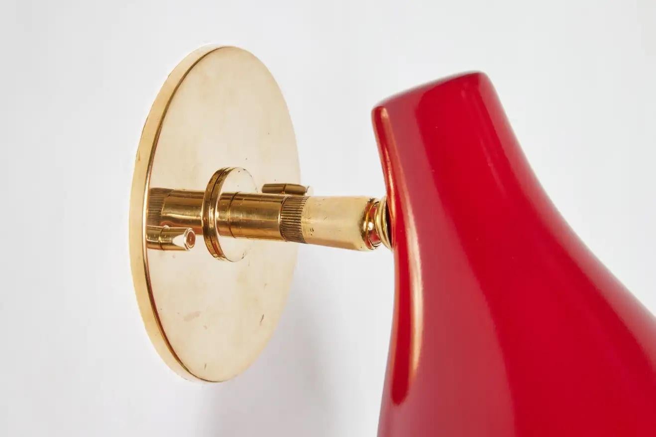 Gino Sarfatti Model #10 Sconce in Red for Arteluce For Sale 5