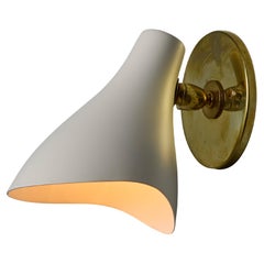 Applique blanche Gino Sarfatti Modèle #10 en blanc pour Arteluce