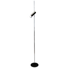 Gino Sarfatti Model 1055 Floor Light Arteluce, Italy, 1960s-1970s Black