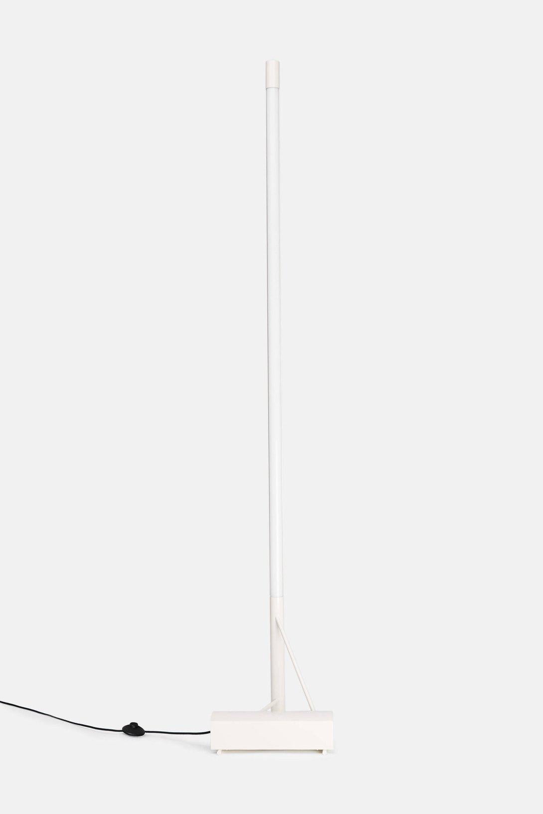 Aluminum Gino Sarfatti Model #1063 Floor Lamp in Black and White
