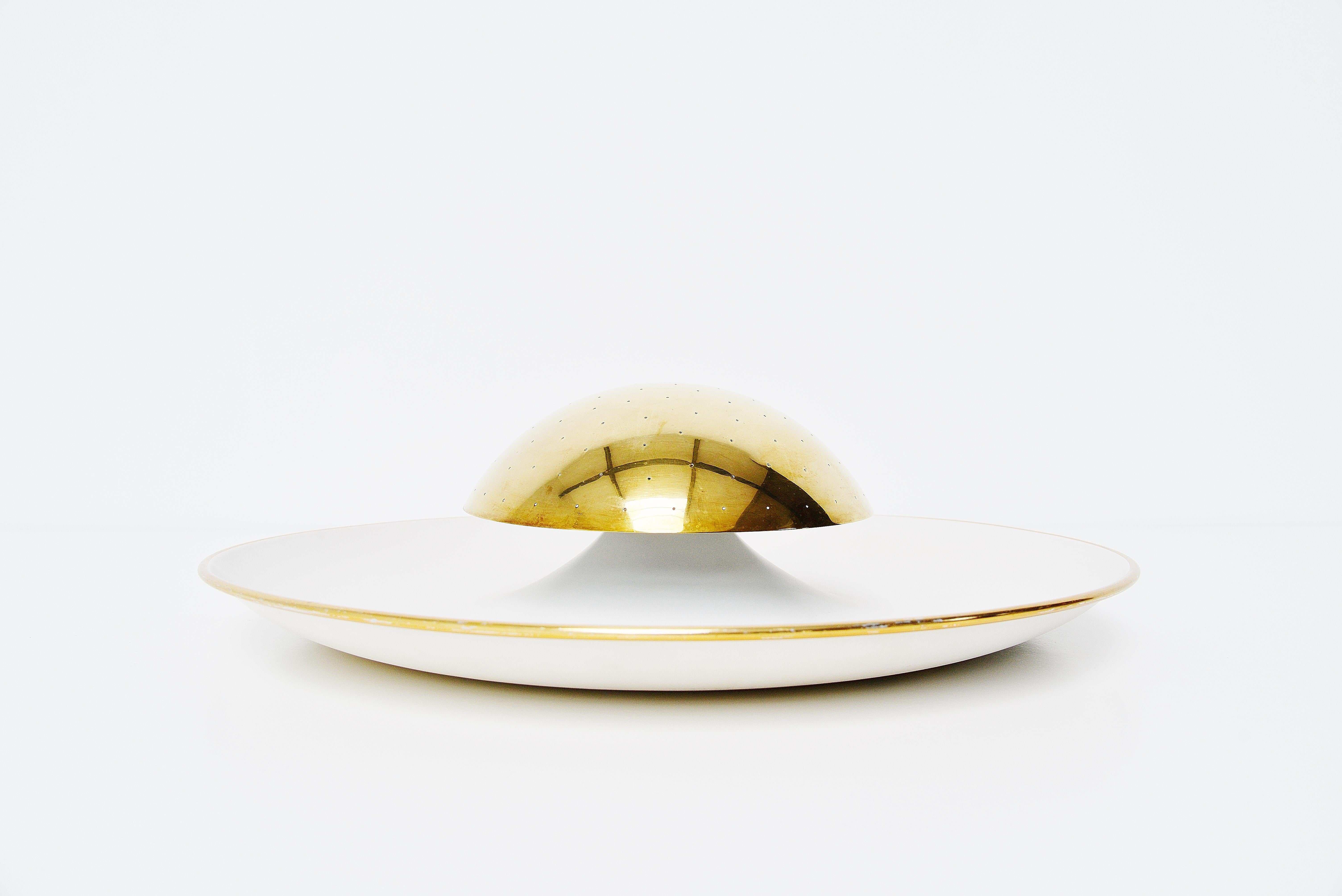 Aluminum Gino Sarfatti Model 155 Ceiling Lamp Arteluce, 1950