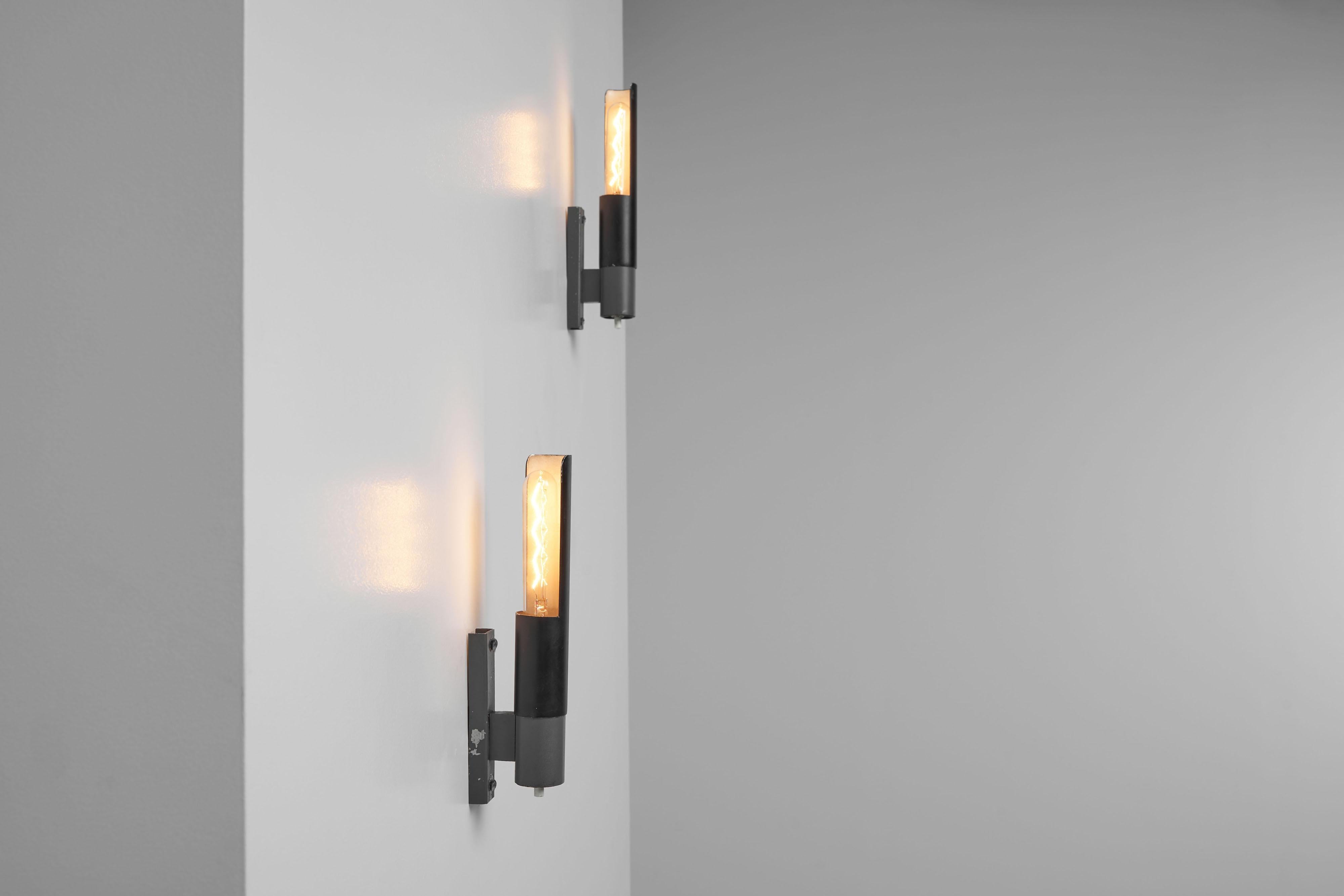 Aluminum Gino Sarfatti model 211 sconces Arteluce Italy 1955 For Sale