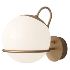 Gino Sarfatti Model 238/1 Wall Light, Opaline Glass, Italy