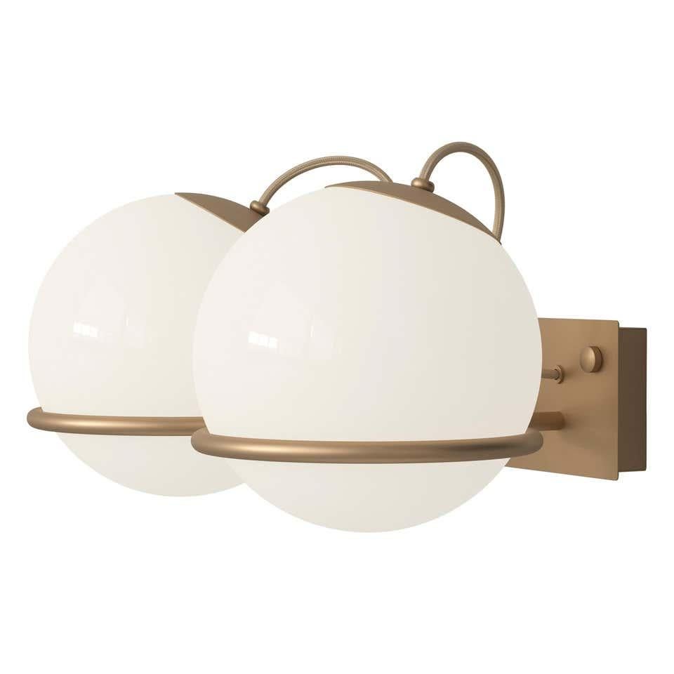 Lámpara de pared Gino Sarfatti Modelo 238/2 en champán para Astep en Nuevo estado para la venta en Glendale, CA